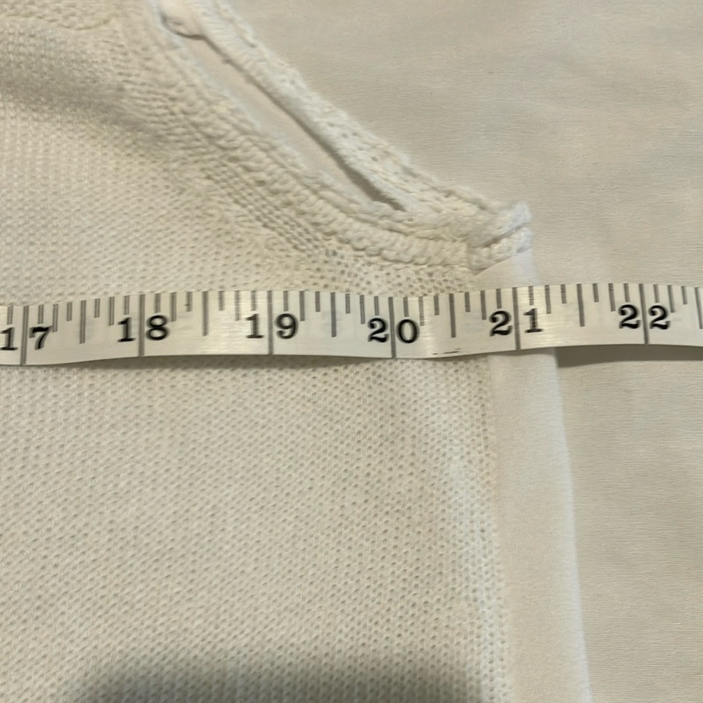 Talbots Creamy White Ribbed Relaxed Tank Top - Picture 7 of 10